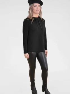 Navigazione Sweatshirts & Sweatjacken*Damen Sweatshirt schwarz uni