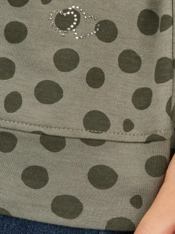 Navigazione Sweatshirts & Sweatjacken*Damen Sweatshirt grau gepunktet