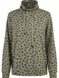 Navigazione Sweatshirts & Sweatjacken*Damen Sweatshirt grau gepunktet