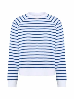 Marc O'Polo Denim Sweatshirts & Sweatjacken*Damen Sweatshirt weiß blau gestreift