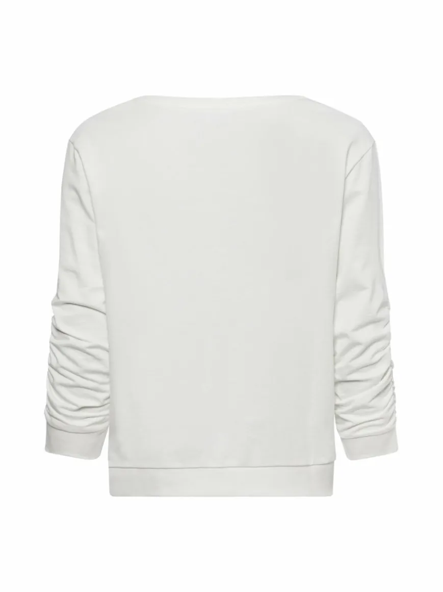 Franco Callegari Sweatshirts & Sweatjacken*Damen Sweatshirt marine ecru gestreift