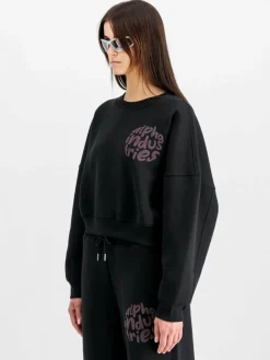 Alpha Industries Sweatshirts & Sweatjacken*Damen Sweatshirt schwarz bedruckt