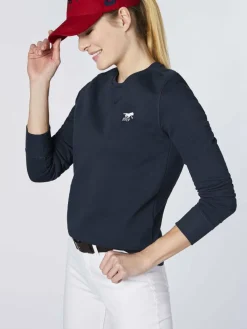 Polo Sylt Sweatshirts & Sweatjacken*Damen Sweatshirt marine blau uni
