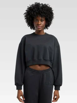 Carlo Colucci Sweatshirts & Sweatjacken*Damen Sweatshirt - Durante schwarz gemustert