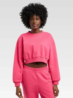 Carlo Colucci Sweatshirts & Sweatjacken*Damen Sweatshirt - Durante pink gemustert