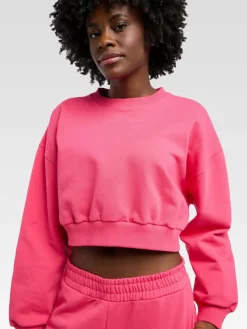 Carlo Colucci Sweatshirts & Sweatjacken*Damen Sweatshirt - Durante pink gemustert