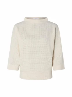 Opus Sweatshirts & Sweatjacken*Damen Sweatshirt - Gulopi ecru strukturiert