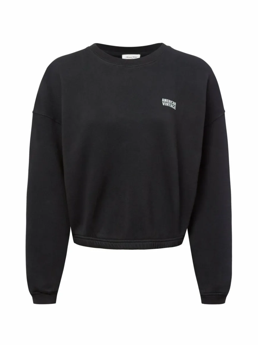american vintage Sweatshirts & Sweatjacken*Damen Sweatshirt - Izu schwarz uni