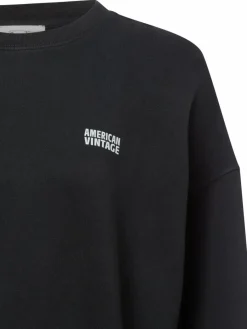 american vintage Sweatshirts & Sweatjacken*Damen Sweatshirt - Izu schwarz uni