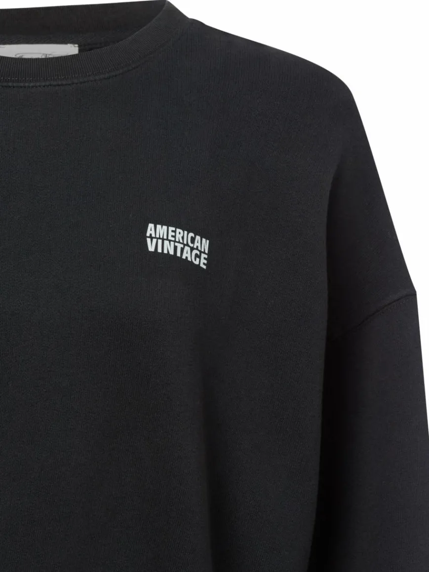 american vintage Sweatshirts & Sweatjacken*Damen Sweatshirt - Izu schwarz uni