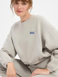 american vintage Sweatshirts & Sweatjacken*Damen Sweatshirt - Izubird hellgrau uni