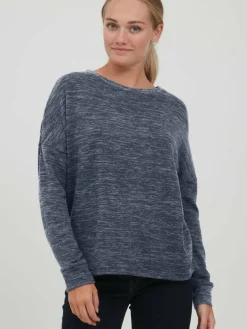 OXMO Sweatshirts & Sweatjacken*Damen Sweatshirt - OXBenta blau meliert