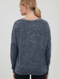 OXMO Sweatshirts & Sweatjacken*Damen Sweatshirt - OXBenta blau meliert