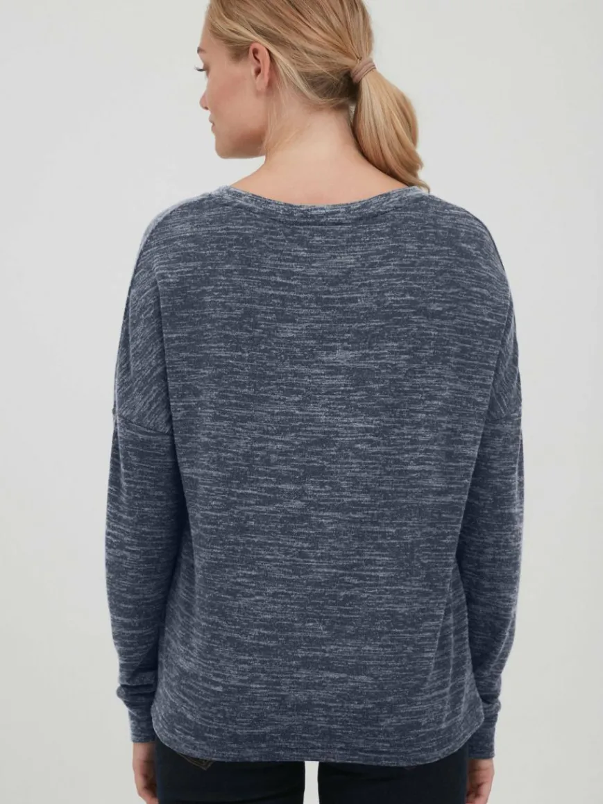 OXMO Sweatshirts & Sweatjacken*Damen Sweatshirt - OXBenta blau meliert