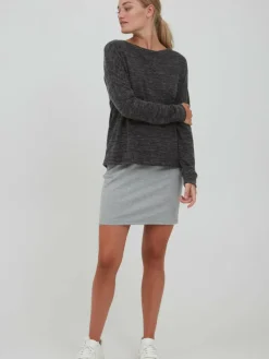 OXMO Sweatshirts & Sweatjacken*Damen Sweatshirt - OXBenta grau meliert