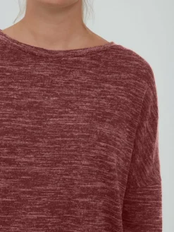 OXMO Sweatshirts & Sweatjacken*Damen Sweatshirt - OXBenta rot meliert