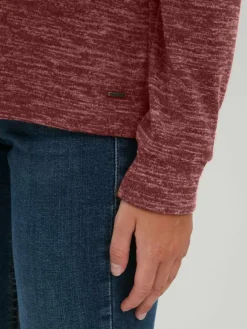 OXMO Sweatshirts & Sweatjacken*Damen Sweatshirt - OXBenta rot meliert