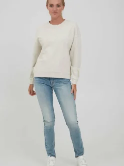 OXMO Sweatshirts & Sweatjacken*Damen Sweatshirt - OXGrynet grau uni