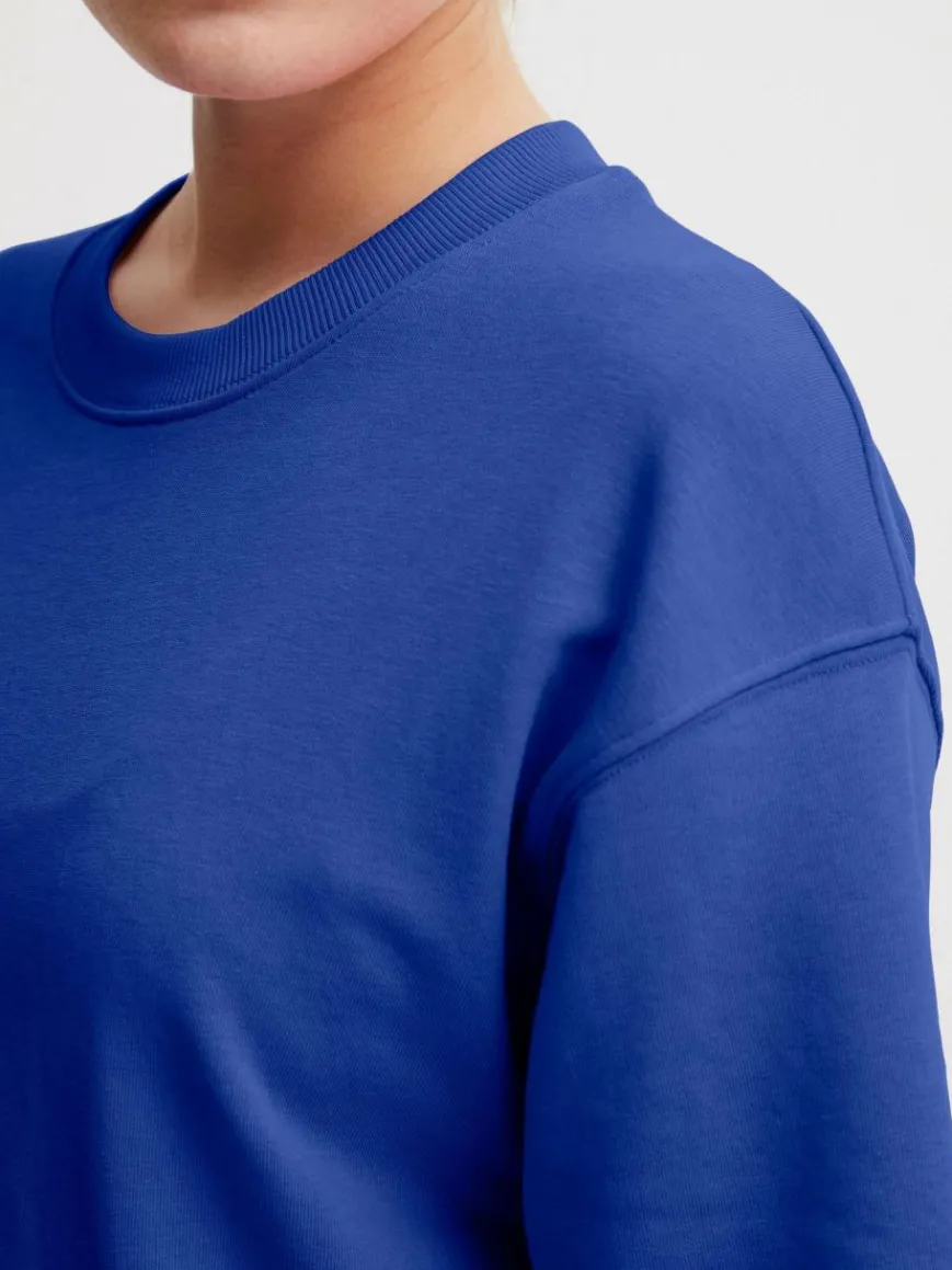 OXMO Sweatshirts & Sweatjacken*Damen Sweatshirt - OXSafina blau uni