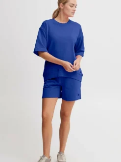 OXMO Sweatshirts & Sweatjacken*Damen Sweatshirt - OXSafina blau uni