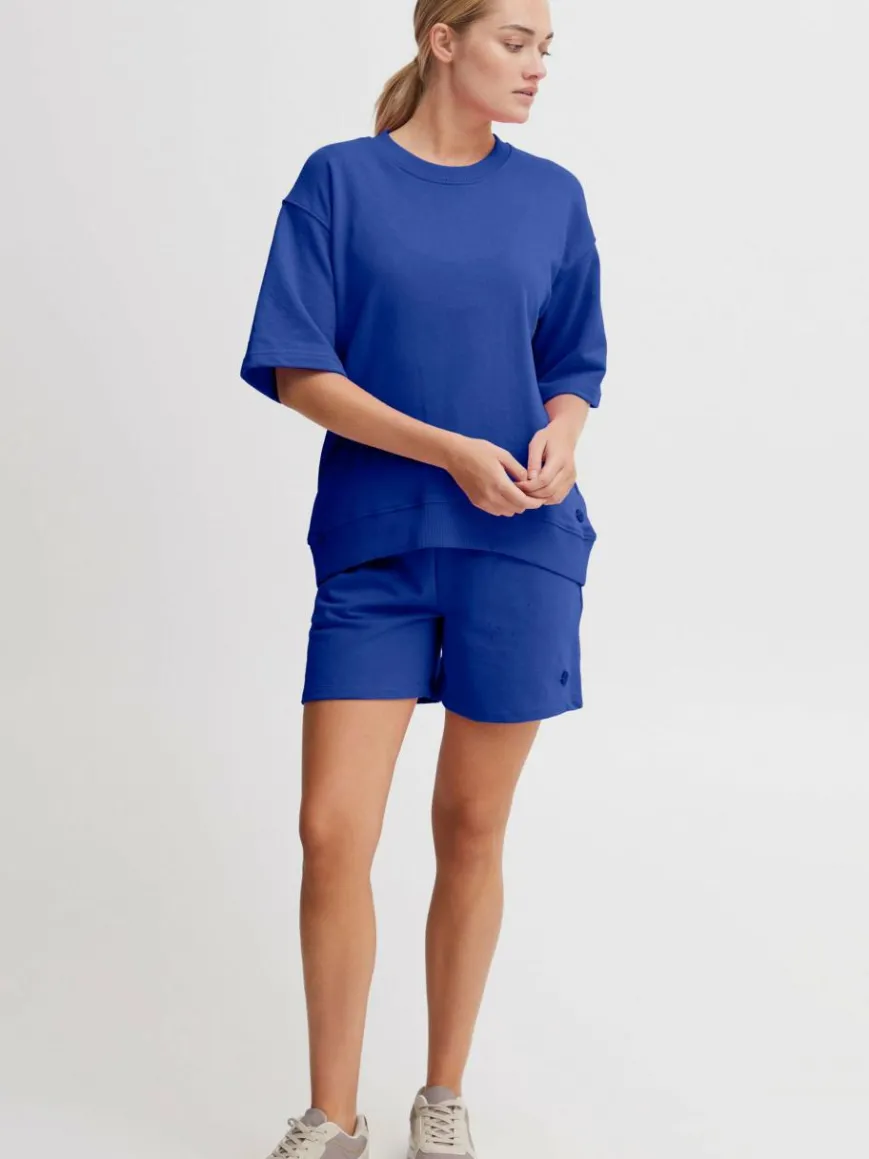 OXMO Sweatshirts & Sweatjacken*Damen Sweatshirt - OXSafina blau uni