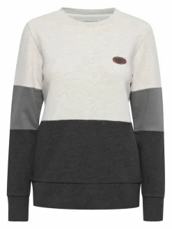 OXMO Sweatshirts & Sweatjacken*Damen Sweatshirt - OXTrine grau gemustert