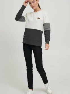 OXMO Sweatshirts & Sweatjacken*Damen Sweatshirt - OXTrine grau gemustert