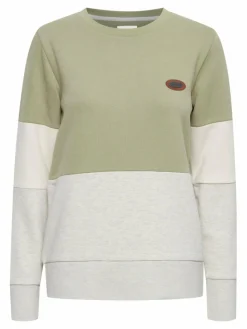 OXMO Sweatshirts & Sweatjacken*Damen Sweatshirt - OXTrine grün gemustert
