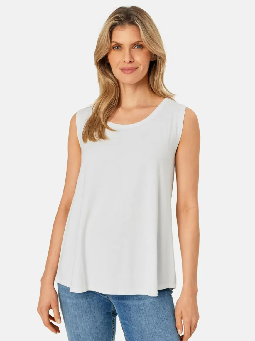 Masai Blusen*Damen Tanktop weiß uni