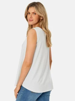 Masai Blusen*Damen Tanktop weiß uni