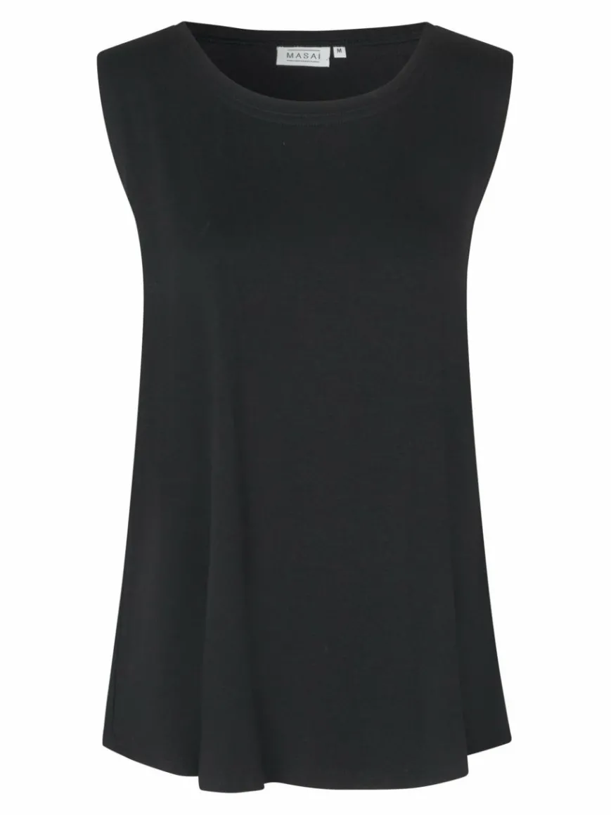 Masai Blusen*Damen Tanktop schwarz uni