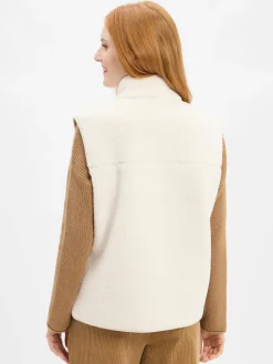 Marie Lund Jacken & Westen*Damen Teddyfell-Weste ecru uni