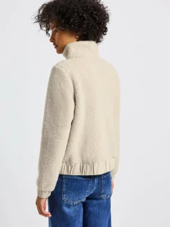 Street One Jacken & Westen*Damen Teddy-Jacke beige uni