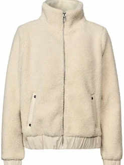 Street One Jacken & Westen*Damen Teddy-Jacke beige uni
