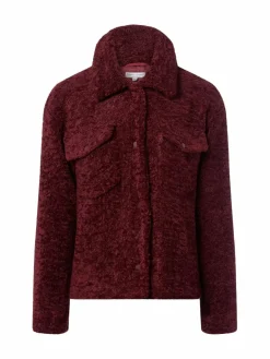Marie Lund Jacken & Westen*Damen Teddyjacke bordeaux uni