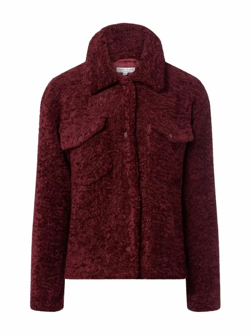 Marie Lund Jacken & Westen*Damen Teddyjacke bordeaux uni