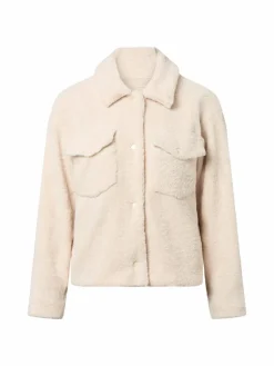 Marie Lund Jacken & Westen*Damen Teddyjacke ecru uni