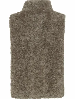 Olsen Jacken & Westen*Damen Teddy-Weste taupe uni