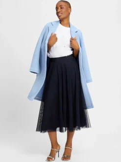 zero Röcke*Damen Tüllrock marine uni