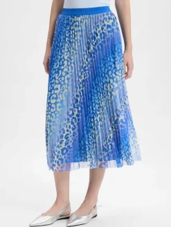 Rich & Royal Röcke*Damen Tüllrock blau zitrone gemustert