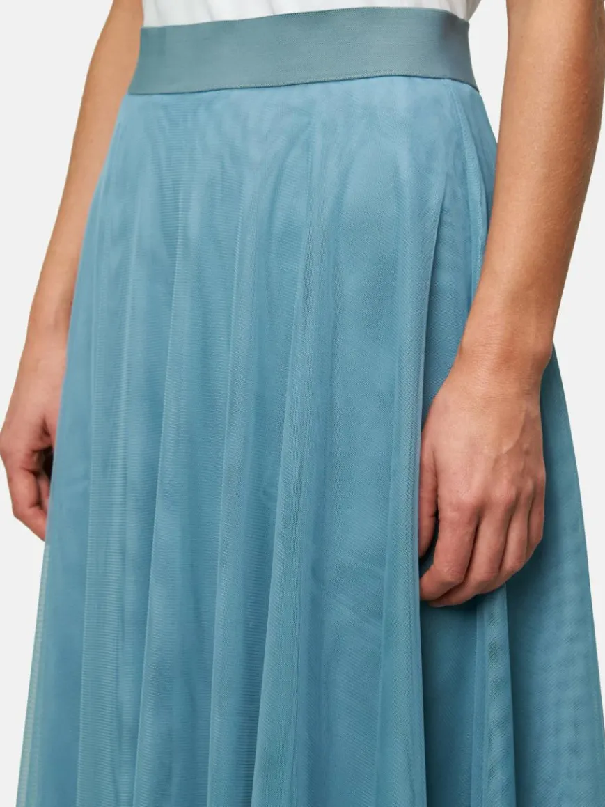 zero Röcke*Damen Tüllrock hellblau blau uni