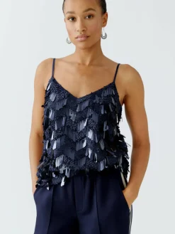 Oui Shirts & Tops*Damen Top blau uni