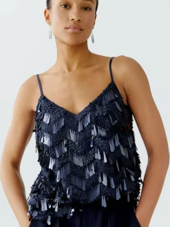 Oui Shirts & Tops*Damen Top blau uni