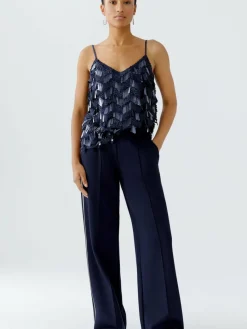 Oui Shirts & Tops*Damen Top blau uni