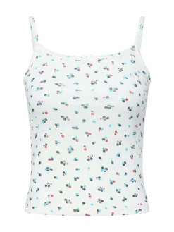 Tommy Jeans Shirts & Tops*Damen Top ecru blau gemustert