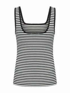 Tommy Hilfiger Shirts & Tops*Damen Top schwarz ecru gestreift