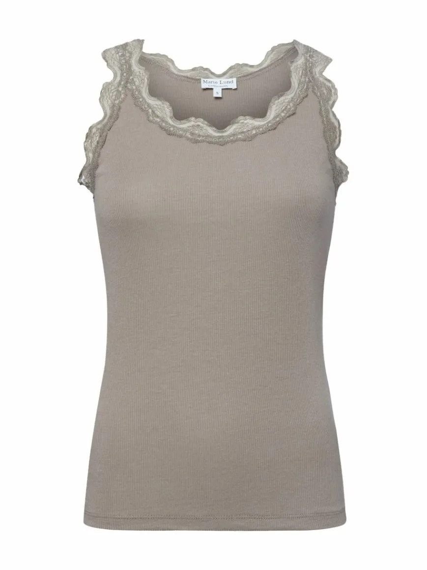 Marie Lund Shirts & Tops*Damen Top taupe uni