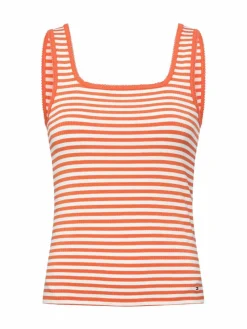 Tommy Hilfiger Shirts & Tops*Damen Top orange ecru gestreift