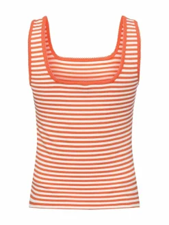 Tommy Hilfiger Shirts & Tops*Damen Top orange ecru gestreift