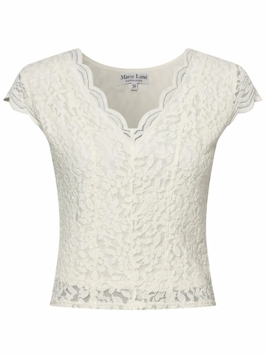 Marie Lund Kleider|Shirts & Tops*Damen Top ecru uni